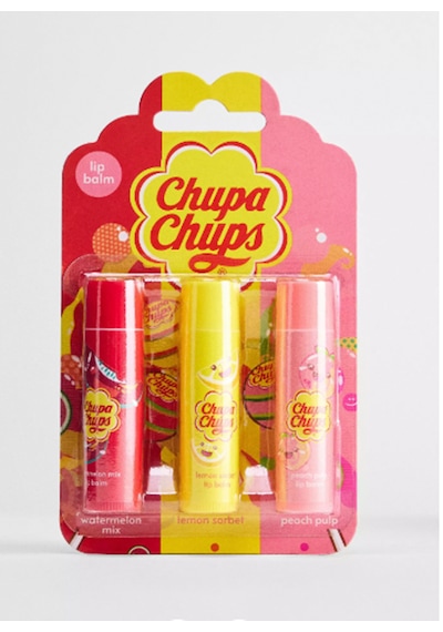 Chupa Chups Dudak Korucu Lip Balm 3 Lü Karpuz Şeftali Limon