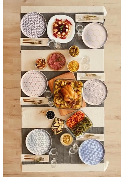 Porland Tamina 6 Kişilik Pasta Takımı 20cm Renkli