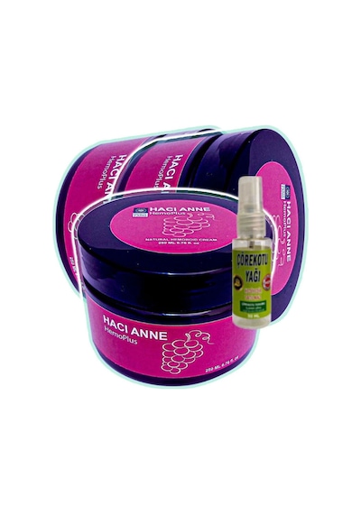 Hacı Anne 3x200 Ml Rahatlatıcı Kremi+30 Ml Çörek Otu Yağı İle