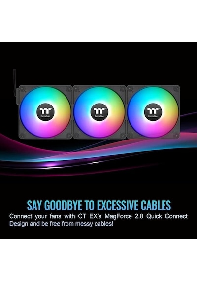 Thermaltake Ct120 Ex 3x120mm Argb Cl-f181-pl12sw-a Manyetik Modüler Fan Kiti