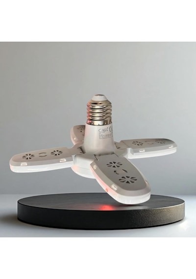 30 Watt 4 Kollu Pervane Led Ampul, Katlanabilir Fan Tipi Tavan Lambası, 6500k Beyaz Işık, 3250 Standart