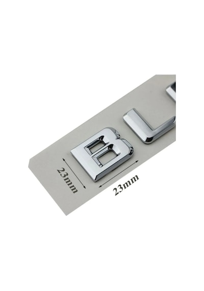 Bluetec Bagaj Yazı Abs Krom Gri Car Logo Arma Universal