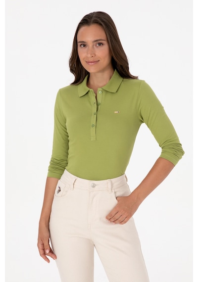 U.S. Polo Assn. Kadın Fıstık Basic Polo Yaka Sweatshırt 50313593-VR087