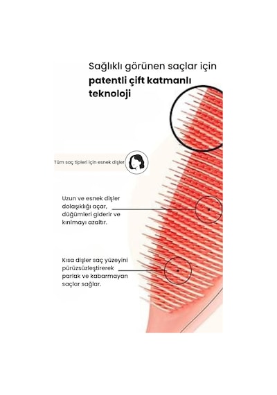 Tangle Teezer The Wet Detangler Large Peach Saç Fırçası