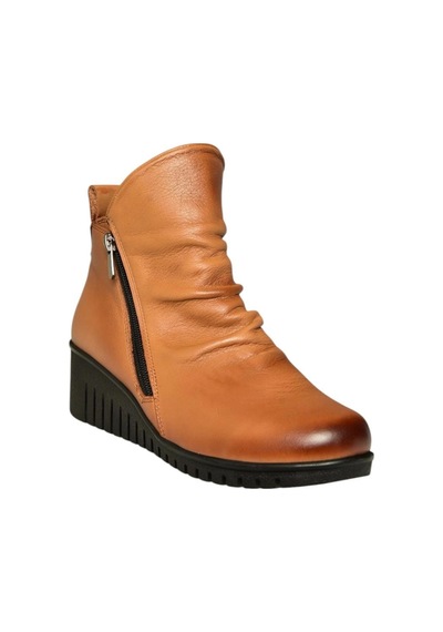 Fox Shoes V324200303 Taba Hakiki Deri Dolgu Tabanlı Kadın Bot Taba-hakiki Deri