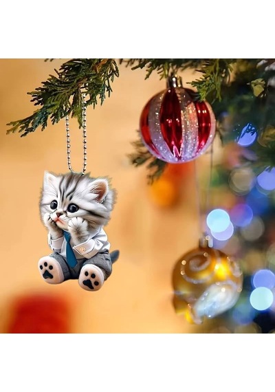 Kedi Amahtarlık Ve Araba Dikiz Ayna Süsü Sevimli