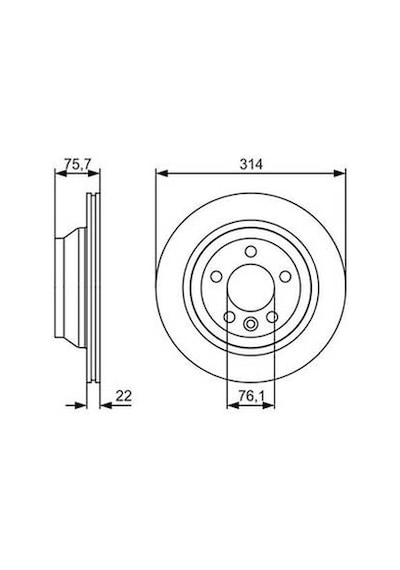 Volkswagen Caravelle T5 2.5tdı 2003-2009 Bosch Arka Disk 314x22mm 2 Adet
