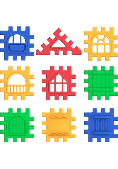 03703 Dede. Puzzle City 128  Parça