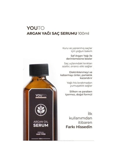 Youto Saç Serumu 100ml. Argan Oil