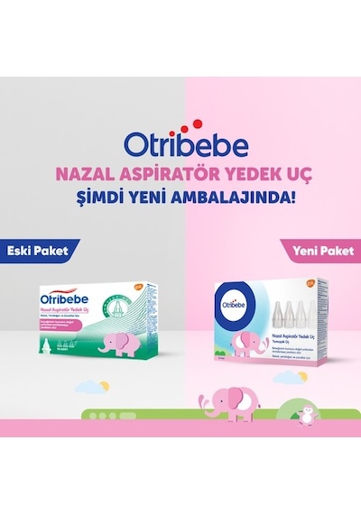 Otribebe Nazal Burun Aspiratörü Yedek Ucu 10'lu Şeffaf