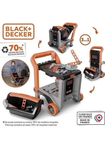 Smoby Black & Decker 3 Ü 1 Arada Devil Workmate Çalışma Tezgahı 360220