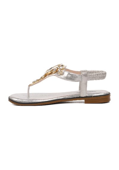Gümüş Kadın Düz Sandalet 286079 Z Gümüş