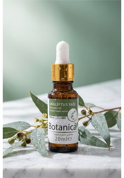 Botanica %100 Saf Okaliptus Yağı Ferahlatıcı Solunum Destekleyici Doğal Uçucu Bitkisel Bakım Damla 20 Ml 20 ML