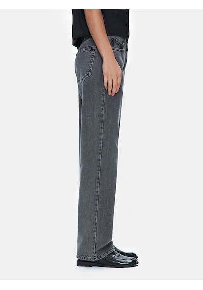 Ltb Vanetta Düz Paça Yüksek Bel Jean Pantolon 010095176316045 55791 Orta Grı Gri