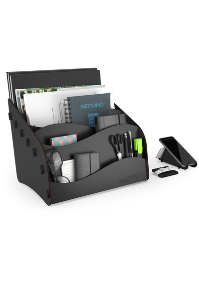 Design Otto Wavy Masaüstü Organizer Evrak Rafı - 6 Renk Siyah - 114808291 Siyah