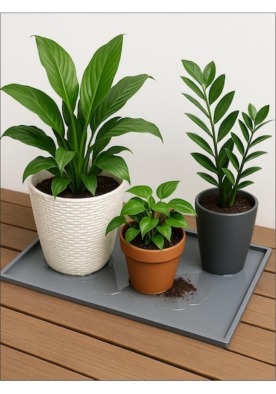 Tr Silikon Saksı Altlığı Ve Viyol Tepsisi 60x40 Cm - Su Geçirmez Bitki Koruyucu Mat, Fide Yetiştirme Ve Çiçek Diğer