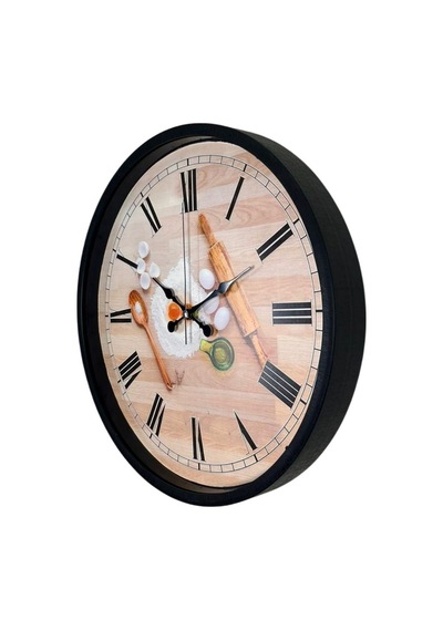 Büro Ev Ofis Hediyesi İçin 36cm Siyah Chef Kitchen Stil Duvar Saati Diğer
