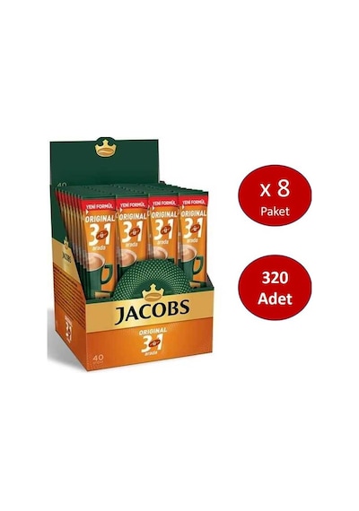 Jacobs Original 3ü1 Arada Hazır Kahve 8 x 40'lı