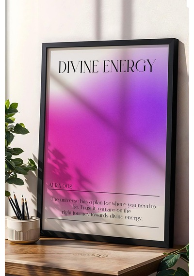 Divine Energy Çerçeveli Tablo İlahi Enerji 002 Aura Renkleri