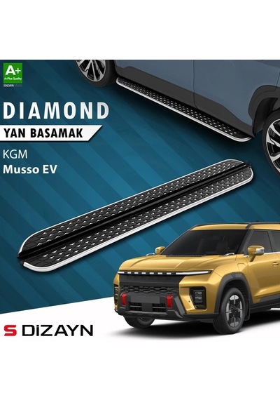 S-dizayn Kgm Musso Ev Diamond Krom Yan Basamak 213 Cm 2025 Üzeri A+ Kalite