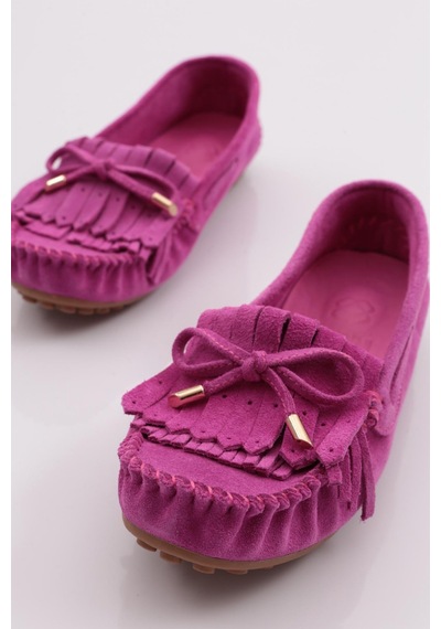 Dgn K118 Kadin Püskül Detayli Loafer Ayakkabi K118-1774-R0533 Fuşya