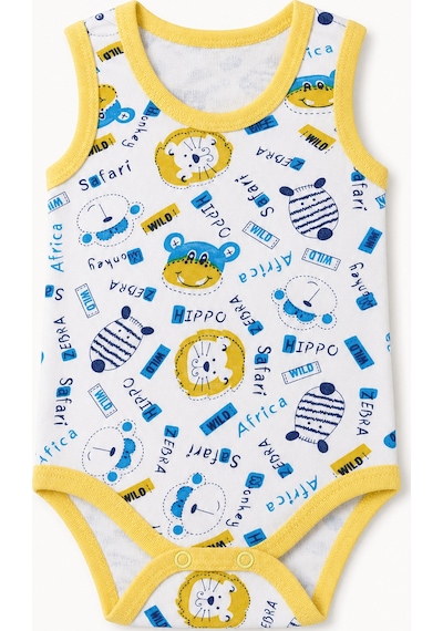 Babyhola 5'li Atlet Kol Çıtçıtlı Badi Mix Set Sarı