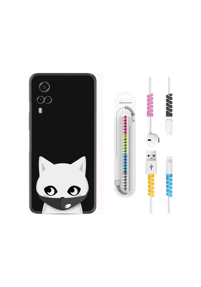 Vivo Y53S Kılıf Kablo Koruyuculu Pandemi Cat 1729