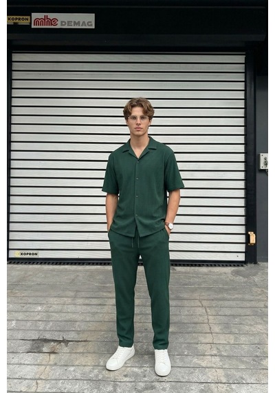 Vamos Fitilli Baggy Fit Pantolon Yeşil