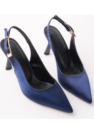Esatsani Lacivert Saten Sivri Burun 9 Cm Topuklu Ponci Stiletto Kadın Ayakkabı Lacivert Saten Esatsani Lacivert Saten Sivri Burun 9 Cm Topuklu Ponci Stiletto Kadın Ayakkabı Lacivert Saten