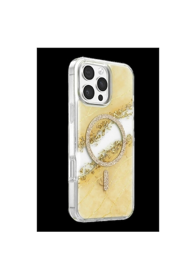 Onegif Apple İphone 16 Pro Max Lotus Simli Magsafe Kapak - Gümüş