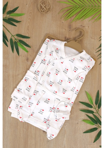 Sitilin Kız Erkek Bebek 7'li Hastane Çıkışı Seti I Love Mom Dad Kalp Desenli Yenidoğan Battaniyeli Zıbın Takımı Stl7299 Beyaz Sitilin Kız Erkek Bebek 7'li Hastane Çıkışı Seti I Love Mom Dad Kalp Desenli Yenidoğan Battaniyeli Zıbın Takımı Stl7299 Beyaz