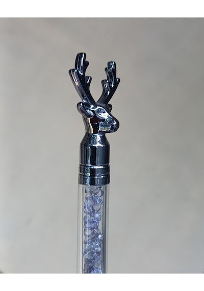Kalem Taşlı Geyik 17 Cm Metalik