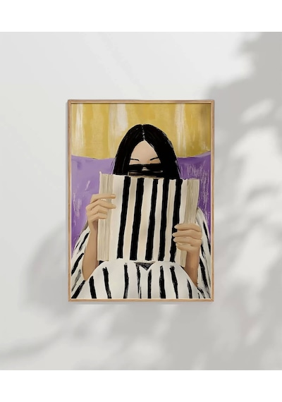 Çerçevesiz Poster Çizgili Düşünceler Serisi