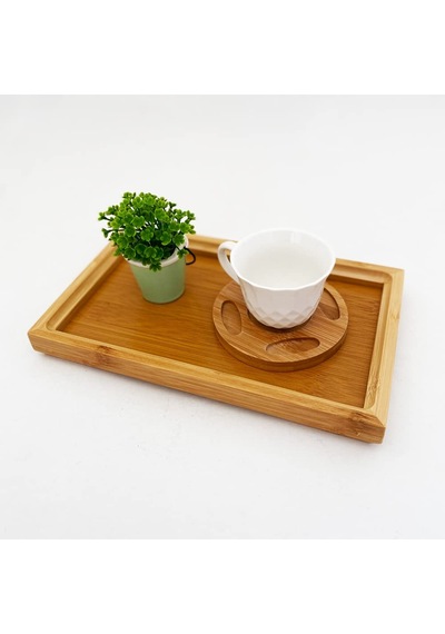 Deconox Bambu Dikdörgen Servis Tepsisi Küçük Boy Tepsi 25cm 15cm 2.6cm Sku: Smg8690010560278