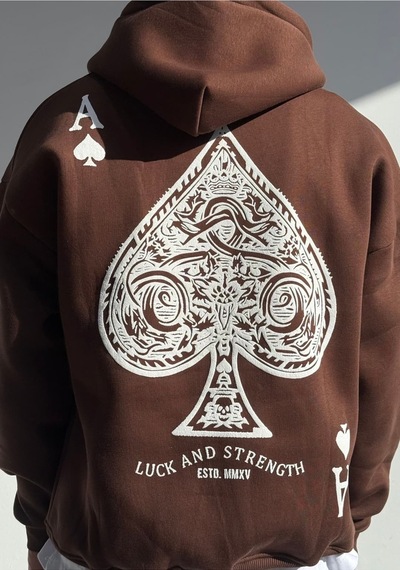 Zaee A Baskılı Oversize Premium Sweatshirt Kahverengi