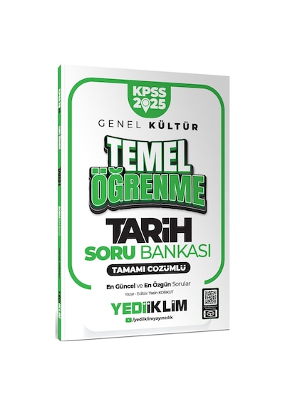 Yediiklim 2025 Kpss Genel Kültür Tarih Temel Öğrenme Tamamı Çözümlü Soru Bankası