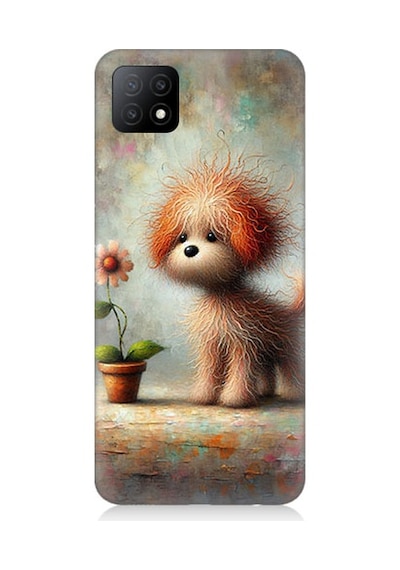 Oppo A53 Uyumlu Sevimli Köpek Desenli Silikon Kılıf