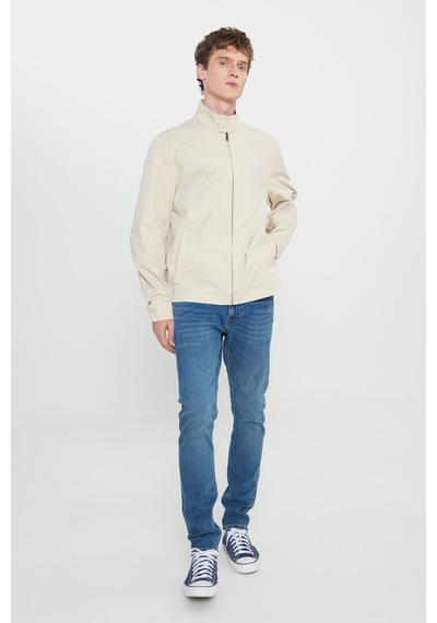 Lee Erkek Pamuk Regular Fit Dik Yaka Bej Ceket - Lv57205297 2XL