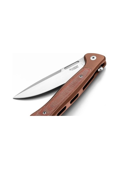 Lionsteel Skinny Sk01a Es Stone Washed Blade Magnacut Earth Aluminium-micarta Kamp Çakı Kahverengi