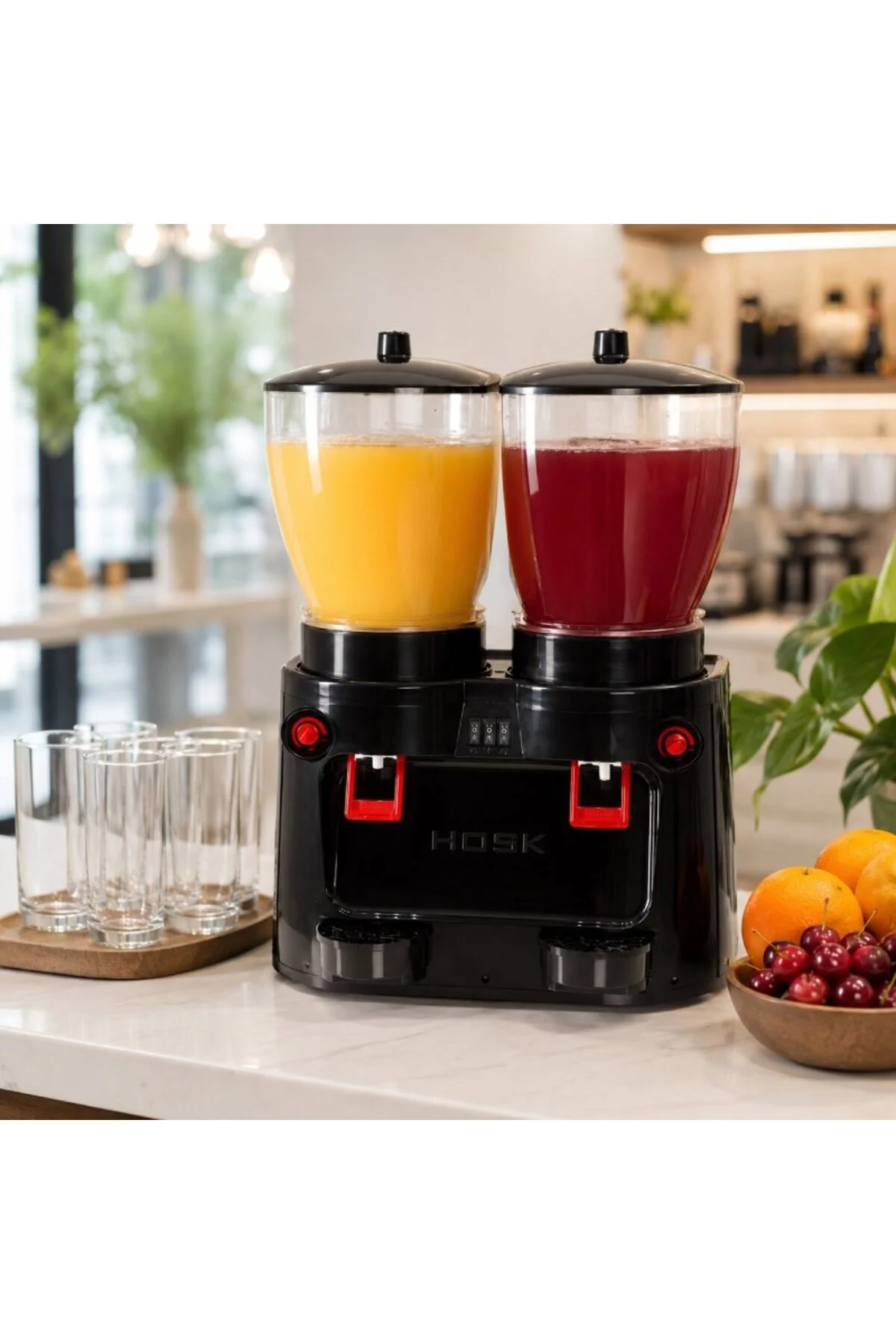 Elite Limonata, Şerbet Ve Ayran Makinesi, 2x20l, Karıştırıcılı Model Çok Renkli