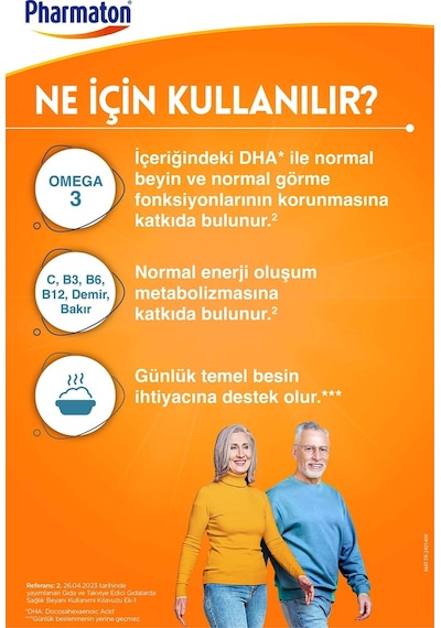 Pharmaton 50 Plus Omega 3 Içerikli 30 Kapsül