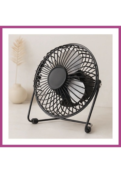 Gees Global Usb Şarjlı Metal Mini Masaüstü Fan 14.5x7.5x15 Cm Gbzs