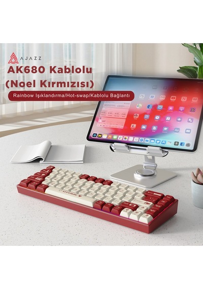 Ak680 Kablolu Brown Switch Mekanik Klavye-rainbow Aydınlatma Hot-swap