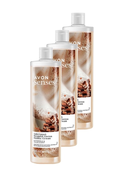 Avon Senses Indulgent Buttermilk Ve Kakao Özü İçeren Duş Kremi 3 x 500 ML