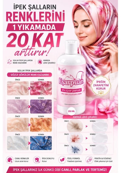 Eşarpuan Eşarpuan İpek Eşarp Şampuanı 250 ML