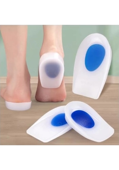 Erkek İçin Darbe Emici Topuk Silikonu Beyaz
