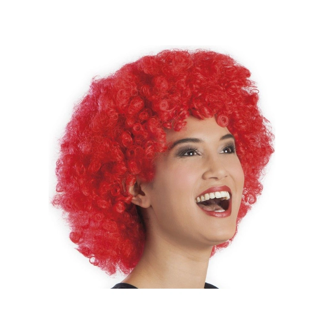 Kırmızı Renk Kıvırcık Afro Bonus Peruk - Pmvp-344449 18