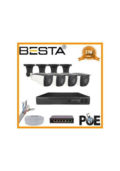 5 Mp 1440p 4 Dış Mekan Kameralı Ip Poe Güvenlik Seti
