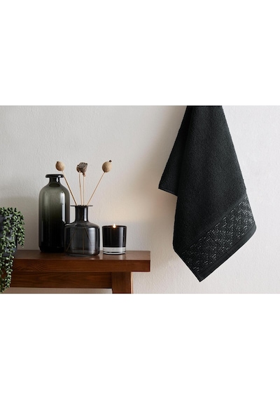 Özdilek Diagonal Waffle El Ve Yüz Havlusu 50x90 Cm Siyah