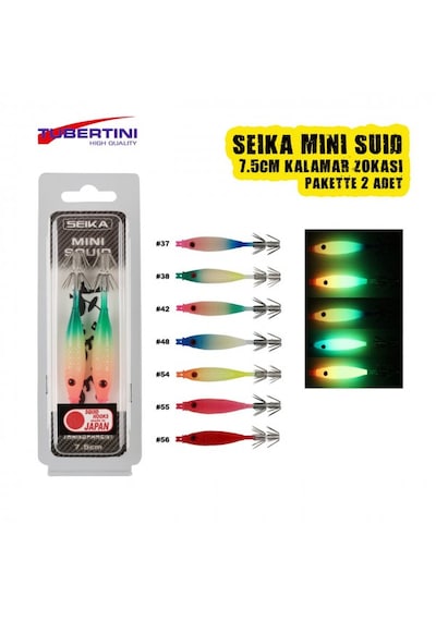 Tubertini Seika 7,5cm Kırmızı 2li Kalamar Zokası No:56